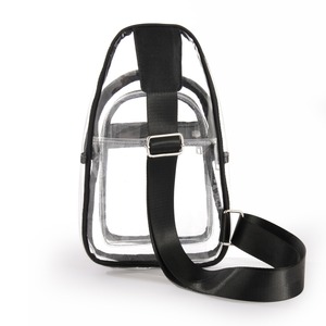 Bolsa de pecho deportiva transparente de PVC, impermeable, con cierre de cremallera, para viajes, Fitness al aire libre, bolsa de un solo hombro para hombre - Product Image 4