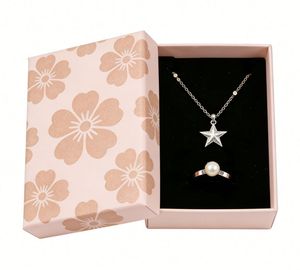 Jewelry Box <b>Earring</b> Jewelry Organizer Necklace Storage Rigid <b>Boxes</b> Rectangle Bronzing Paper Organizers Display <b>Gift</b> Case - Product Image 4