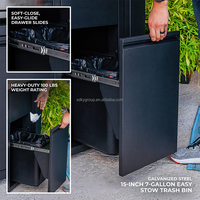 Îlot de barbecue intégré de luxe en acier inoxydable SUS304, résistant aux intempéries et au feu, avec conception 3D gratuite en 48h, garantie de 2 ans, cuisine préfabriquée moderne