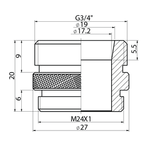 Outil de tournage modèle B réduction 24x1 \ "à 3/4 \" - Product Image 4