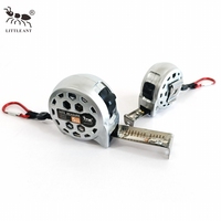 LITTLE ANT Mètres à ruban laser 3-en-1 en acier inoxydable 5m 25ft avec logo personnalisé porte-clés, mesures en pouces et métriques