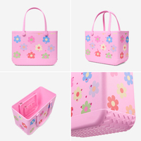 Sac fourre-tout portable en EVA pour femme, grande capacité, imperméable, lavable, autoportant, durable, pour la plage, la piscine, l'été, le shopping