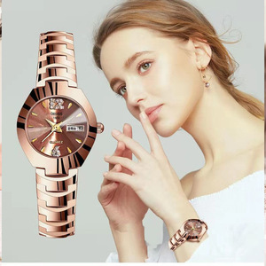 Reloj de Cuarzo <span class=keywords><strong>Oruss</strong></span> a la Moda para Dama, Correa de Acero Inoxidable en Oro Rosa, Resistente al Agua para Negocios y Ocio, con Cristal - Product Image 1