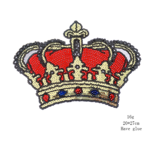 Sẵn sàng để tàu vương miện UFO Sao Rose Flower sắt-on <span class=keywords><strong>sequin</strong></span> thêu các bản vá lỗi thân thiện với môi cho quần áo - Product Image 5