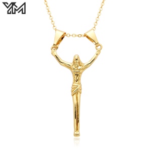 Set di Gioielli Cristiani YM Placcati in Oro 18K, Collana Cattolica con Ciondoli della Vergine <span class=keywords><strong>Maria</strong></span> e <span class=keywords><strong>Gesù</strong></span>, Vendita all'Ingrosso - Product Image 1