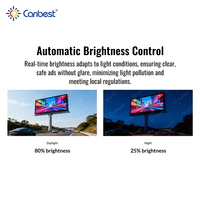 Affichage LED extérieur Canbest 20000 nit, écran LED P16, 12 m², écrans LED pour l'extérieur, pour la publicité dans les rues de la ville