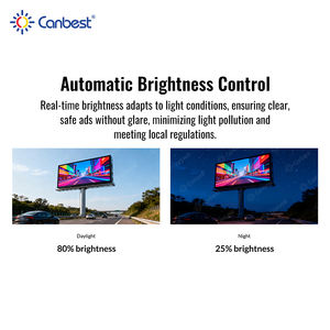 Уличный светодиодный рекламный экран Canbest <span class=keywords><strong>20000</strong></span> нит, P16, 12 кв.м., для городской уличной рекламы - Product Image 4