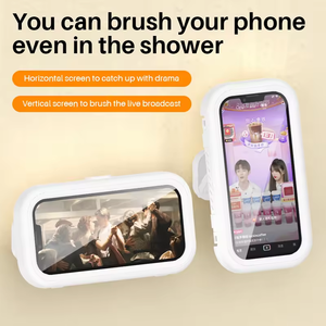 Phổ không thấm nước <span class=keywords><strong>360</strong></span> xoay lưu trữ phòng tắm rõ ràng hộp Wall Mount Shower điện thoại chủ phòng tắm lưu trữ hộp - Product Image 2