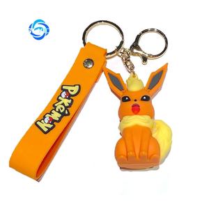 Porte-clés créatif Pikachu Eevee, figurine de dessin animé, porte-clés de voiture, cadeau pour <span class=keywords><strong>couple</strong></span>, sac - Product Image 5