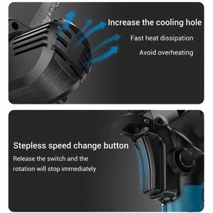 Mini tronçonneuse électrique rechargeable de 6 pouces, scie à bois portative industrielle et domestique pour l'élagage et l'abattage en jardin - Product Image 5