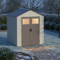 Kits de garage de rangement extérieur, abris de jardin faciles à assembler, imperméables et durables