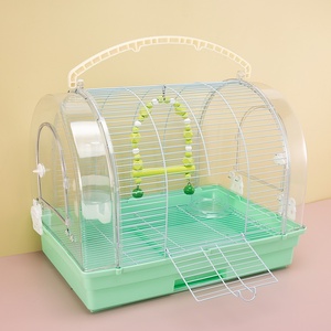 Jaula de Lujo Portátil con Cajón de 40cm y Vista Panorámica, Hábitat para Loros Japoneses, Jaula de Vuelo para Interiores - Product Image 3