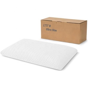 Ultra Thin Memory Foam <strong>Pillow</strong> for Belly and Back Sleep Thin, <strong>Flat</strong> Design for Cervical Alignment and Deep Sleep Bed <strong>Pillows</strong> - Product Image 1