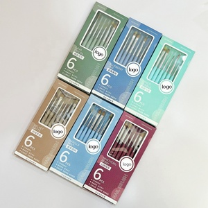 Ensemble de 6 brosses à ongles de haute qualité avec manche en bois, personnalisable, marque privée, brosse à gel UV, vente en gros directe d'usine, OEM/ODM - Product Image 3