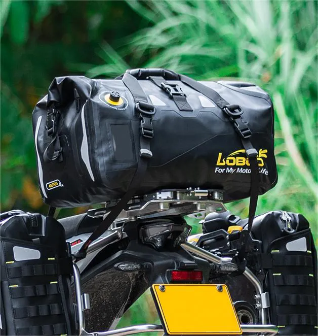 LOBOO 40L Motorcycle Accessories Travel Saddle Bag Waterproof Motorcycle Helmet Bag Tank Bag