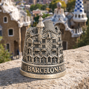 Recuerdo de la Catedral de <span class=keywords><strong>Barcelona</strong></span>, España, Modelo Decorativo de Aleación de Zinc con Tema Grabado, para Regalos, Artesanía Metálica al por Mayor - Product Image 2