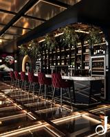 Mobilier de restaurant design : Ensemble table et banquette pour bistro, boîte de nuit, bar et projet de restaurant de luxe (Steakhouse)