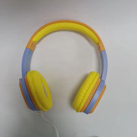Headset Anak-Anak Berkabel Over-Ear Stereo Warna-Warni, Perlindungan Pendengaran, Pasokan Pabrik, untuk Anak Perempuan dan Laki-Laki