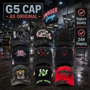 Cappelli da baseball personalizzati all'ingrosso Gorra Rico a 5 pannelli con fodera in raso neri, cappelli La Chrome Rose Gold Barbas - Product Image 6