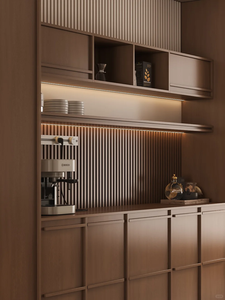 Recommend Luxury-Style Solid Wood Dining Table and <strong>Sideboard</strong> for Combined Use <strong>in</strong> Living Room and <strong>Kitchen</strong> Storage Cabinets - Product Image 5