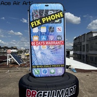 Modèle de téléphone portable gonflable avec logo personnalisé pour la publicité extérieure de téléphone Modèle de téléphone gonflable pour les services de réparation et les promotions