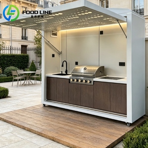 Outdoor Kitchen bar and Bench Outdoor Kitchen Built in Bbq Grill Set Stainless Steel Outdoor Kitchen Doors with <strong>Glasses</strong> - Product Image 2