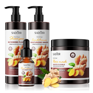 SADOER Nouvelle Formule Hydratante à l'Extrait Naturel de Gingembre Anti-Frisottis pour une Croissance Capillaire Lisse – Flacons de Soins Capillaires Marque Privée - Product Image 1