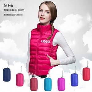 Chaleco Acolchado de Lana sin Mangas, Ecológico, Cortavientos y Cálido, con Logotipo Personalizado, Ligero, Relleno de Algodón, con Cremallera, para Mujer, Venta al por Mayor de Fábrica - Product Image 4