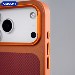 Étui de téléphone en cuir uni à motif quadrillé VAWI L159 Dragon Armor Series pour <span class=keywords><strong>Samsung</strong></span> <span class=keywords><strong>S22</strong></span> S23 S24 S25 <span class=keywords><strong>Ultra</strong></span> et iPhone 12~17 - Product Image 3