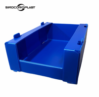 Bacs en plastique ondulé jetables personnalisés pour le stockage et le picking en entrepôt, boîtes de rangement pour vêtements empilables