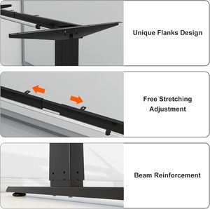 Cadre et pieds de bureau debout réglables en hauteur avec contrôleur intelligent, poste de travail DIY, cadre de table de bureau en métal, uniquement - Product Image 6