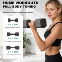 Ensemble d'haltères réglables Greenlawn YL-06 pour femmes, 10 kg, poids en ABS respectueux de la peau, changement de poids rapide, fitness à domicile, gym, yoga, bras
