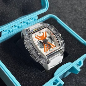 Men's Sport Digital Quartz <b>Watch</b> Tonneau Case Water Resistant LED <b>Electronic</b> Stop <b>Watch</b> Silicone Band Wholesale - Product Image 5