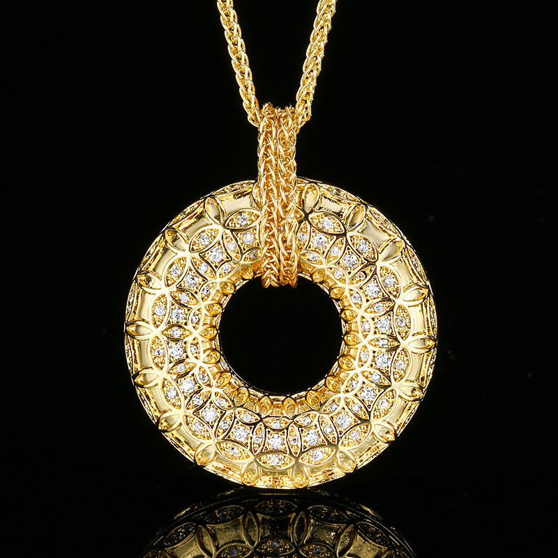 Pendant with Chopin chain-Gold Plated