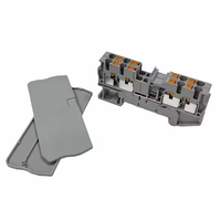 Bloque de Terminales de Empuje para Riel DIN PT 2.5-QUATTRO, de Plástico, para Cable Eléctrico, 4 Conectores, Gris, 800V 24A, Certificado CE