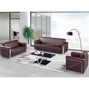 Luxury Modern Leather Office <b>Sofa</b> Round Desktop Power Grommet Smart Office Desk <b>Sofa</b> Office Boss Stainless Steel <b>Sofa</b> <b>Set</b> - Product Image 1