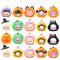 Lot de 10 mini figurines en résine d'Halloween, adorables et amusantes, accessoires artisanaux en forme de citrouille, ornements miniatures pour la maison