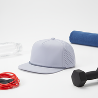 Casquette de baseball en polyester 5 panneaux personnalisée de haute qualité avec logo brodé, motif léopard, trous découpés au laser, imperméable, pour le sport et le golf, OEM