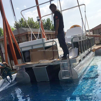Bateau flottant électrique de bonne qualité, pont joli, animé catamaran, certifié ce, m de 16ft
