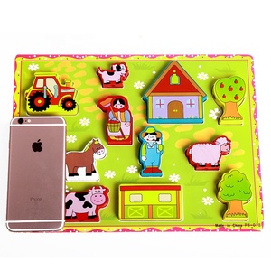 Juguetes de madera Montessori para niños, Juguetes <span class=keywords><strong>DIY</strong></span> de granja de animales, cuentas de enhebrado de madera, Puzzle de cordones, juguetes educativos divertidos - Product Image 5
