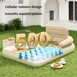 Colchón Inflable Extra Grande Tamaño Queen con Almohada Integrada, Plegable, Multifuncional, para Dormitorio, Suelo, Camping al Aire Libre - Product Image 2