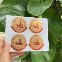 Étiquette professionnelle multicolore de feuille de papier d'aluminium imprimant l'autocollant d'estampage d'or clair pour le fabricant d'emballage de produit