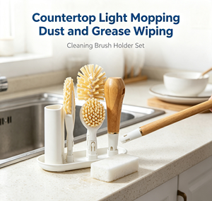 Ensemble de brosses de nettoyage de cuisine avec distributeur de savon, brosse multifonction écologique pour nettoyer les casseroles, les cuisinières et les tasses - Product Image 4