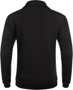 Felpe con cappuccio da uomo su misura all'ingrosso oversize un <span class=keywords><strong>quarto</strong></span> di una felpa con cerniera 320 grammi di cotone Unisex felpe - Product Image 3