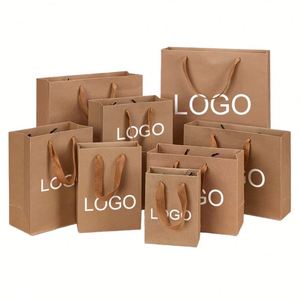 Bolsas de Papel Ecológicas con Logotipo Impreso Personalizado, Bolsas de Papel Impresas al por Mayor, Bolsas de Papel de Alta Calidad con su Propio Logotipo - Product Image 1