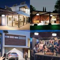 Lampe solaire TSINYE pour abri de jardin, éclairage extérieur/intérieur, détecteur de mouvement, lampe suspendue, lampes solaires avec télécommande, 5 modes pour garage