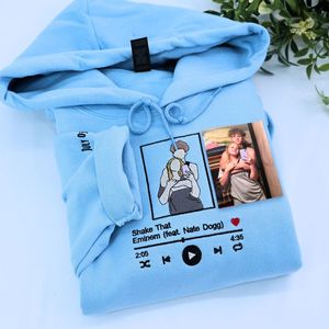 Sudadera <span class=keywords><strong>con</strong></span> capucha de lista de reproducción <span class=keywords><strong>personalizada</strong></span> para invierno, decoración de lentejuelas <span class=keywords><strong>con</strong></span> patrón 3D de punto <span class=keywords><strong>con</strong></span> insignia frontal <span class=keywords><strong>personalizada</strong></span> <span class=keywords><strong>con</strong></span> <span class=keywords><strong>Nombre</strong></span> de <span class=keywords><strong>canción</strong></span> de foto - Product Image 3