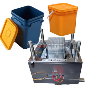 Balde De Plástico Quadrado De Grau Alimentício Com Molde De Tampa Molde De Injeção Plástica Molde De Balde Quadrado Fazendo - Product Image 4