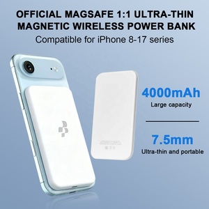 Batería Externa para <span class=keywords><strong>iPhone</strong></span> 17 Air Pro Max, Cargador Magnético Delgado, 5000mAh 4000mAh, Mini Powerbank Inalámbrico Personalizado - Product Image 3