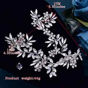 Cristal brillante Flor de diamantes de imitación tocado nupcial pinzas para el cabello de aleación de moda para mujer fiesta graduación accesorios de boda - Product Image 4